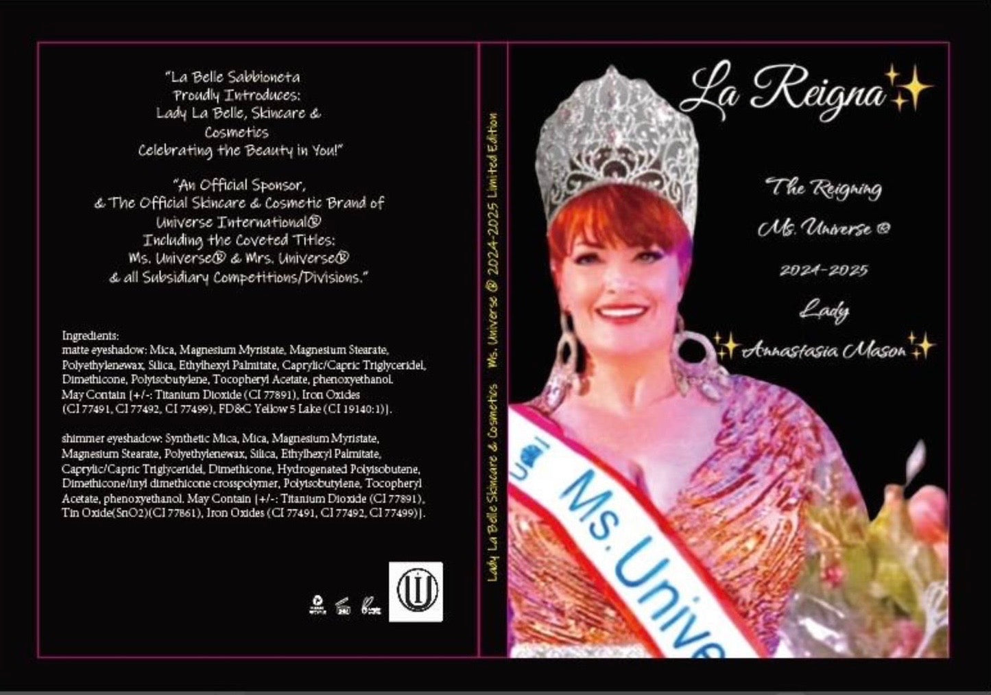 Lady La Belle Skincare & Cosmetics Proudly introduces A Very Special Edition…Ms.Universe®️2024-2025/ 24 Pan Eyeshadow Collection “La Reigna”