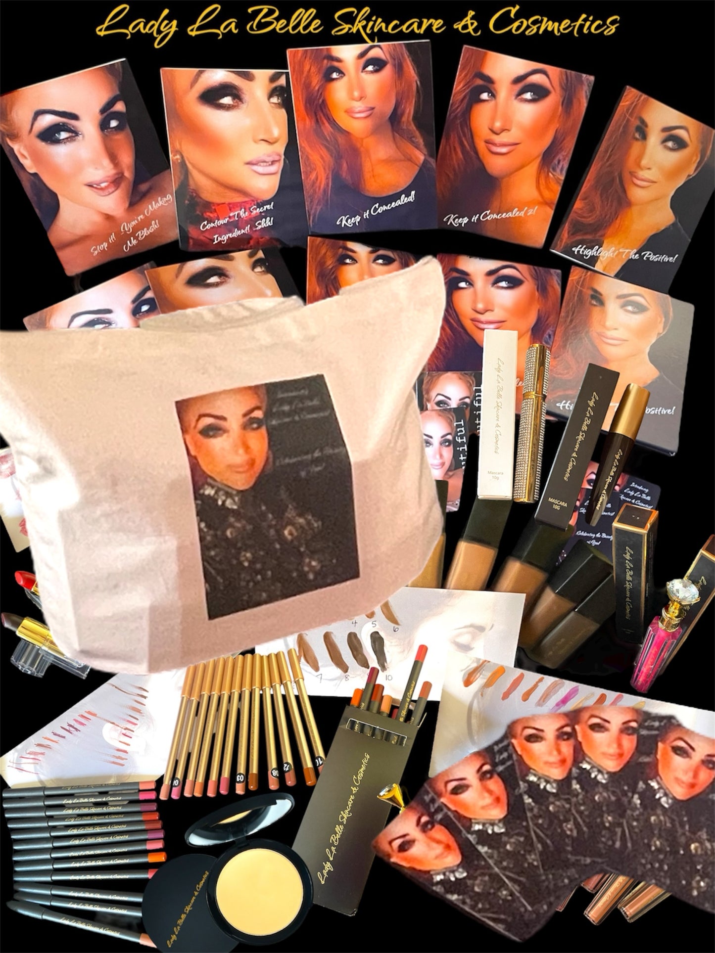 Lady La Belle Waterproof Longlasting Dreamy Gel Eyeliner in 5 Beautiful Shades. (Collection)