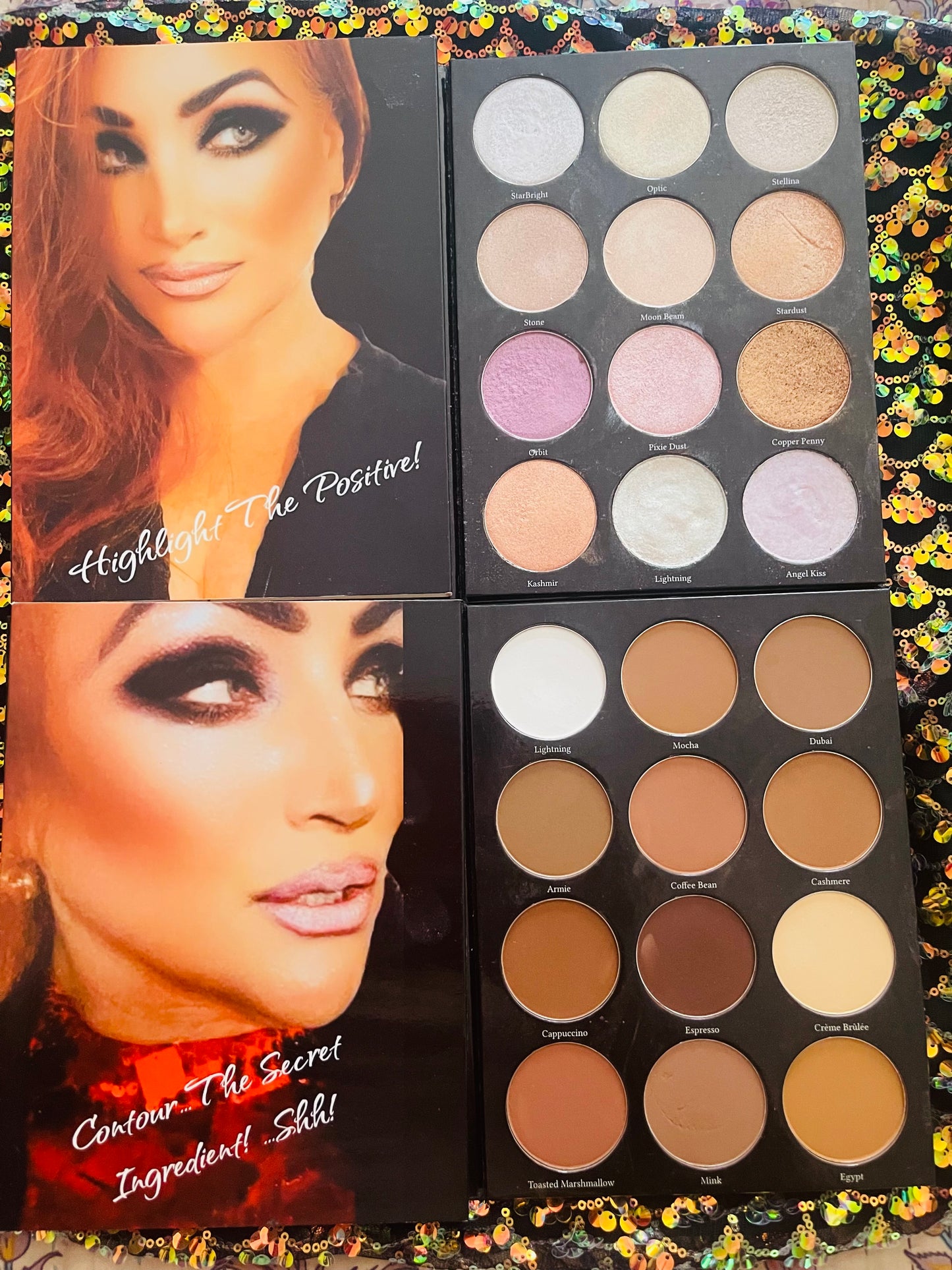 Highlight-The Positive, Lady La Belle Angelic Highlighters/ Ultimate 12 Pan Pallet