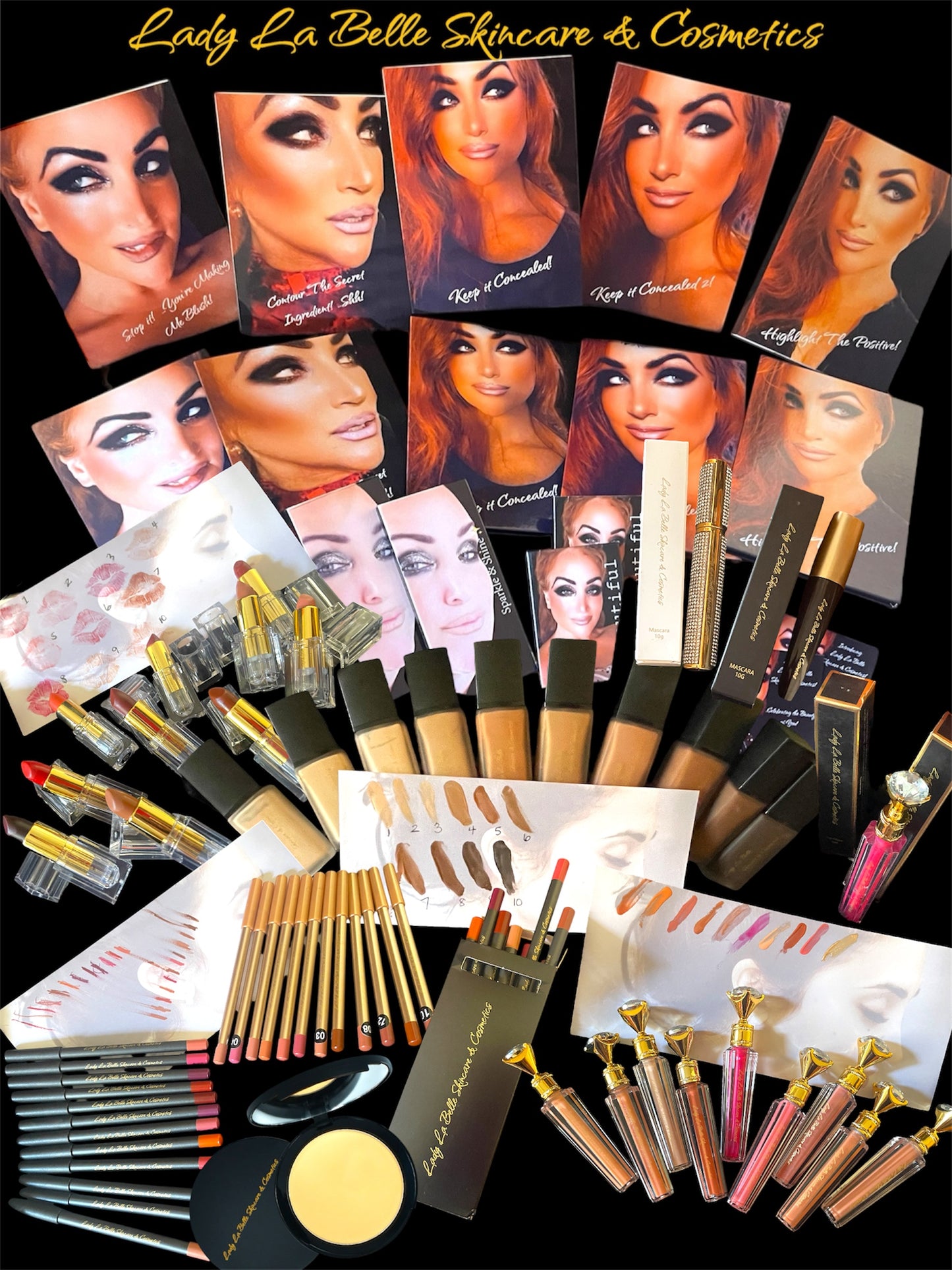 Lady La Belle “Statue Perfect”Ultimate Collection Long Lasting Lip Liners/ 12 Pack